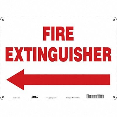 Safety Sign 10 in x 14 in Aluminum