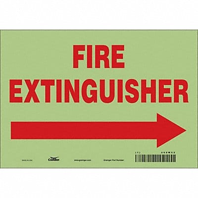 Safety Sign 7 in x 10 in Glow Vinyl