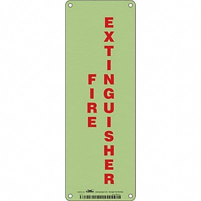 Safety Sign 10 in x 3 1/2 in Glow Vinyl