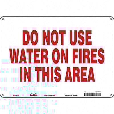 Safety Sign 10 in x 14 in Aluminum