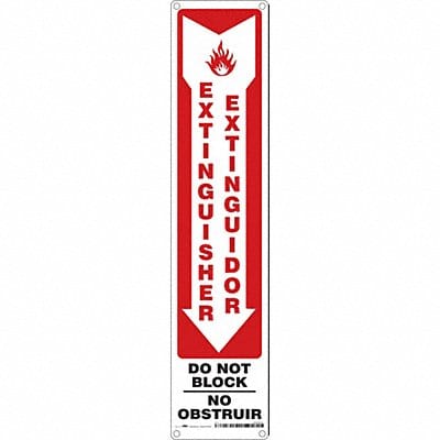 Safety Sign 18 in x 4 in Aluminum