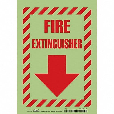 Safety Sign 10 in x 7 in Glow Vinyl