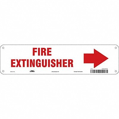 Safety Sign 3 1/2 in x 14 in Aluminum
