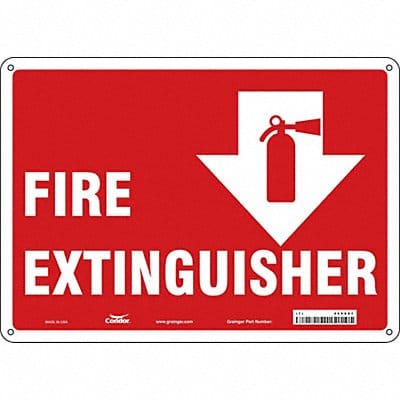 Safety Sign 10 in x 14 in Aluminum
