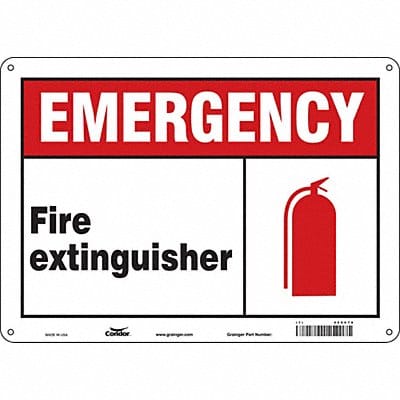 Safety Sign 10 in x 14 in Aluminum