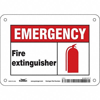 Safety Sign 5 in x 7 in Glow Vinyl