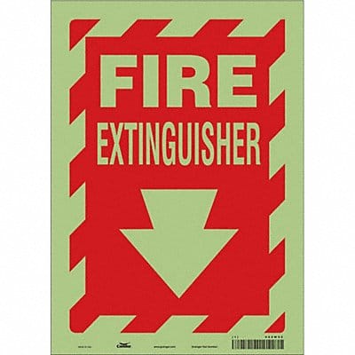 Safety Sign 14 in x 10 in Glow Vinyl