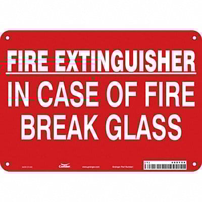 Safety Sign 7 in x 10 in Aluminum
