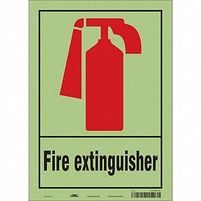 Safety Sign 14 in x 10 in Glow Vinyl