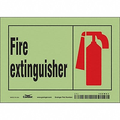 Safety Sign 5 in x 7 in Glow Vinyl