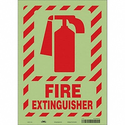 Safety Sign 14 in x 10 in Glow Vinyl