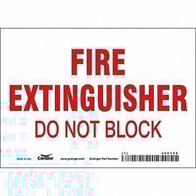 Safety Sign 5 in x 7 in Vinyl