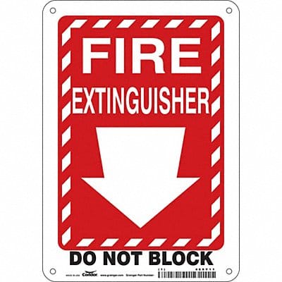 Safety Sign 10 in x 7 in Aluminum