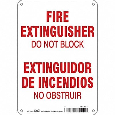 Safety Sign 10 in x 7 in Polyethylene