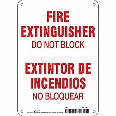 Safety Sign 10 in x 7 in Aluminum