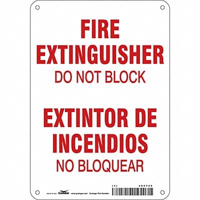 Safety Sign 10 in x 7 in Polyethylene