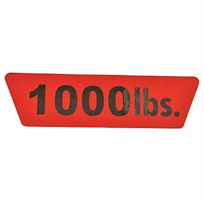 Capacity Label 1000lb. PK2