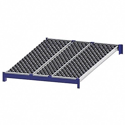 Gravity Flow Shelf 72inx2 5/8inx48in Blu