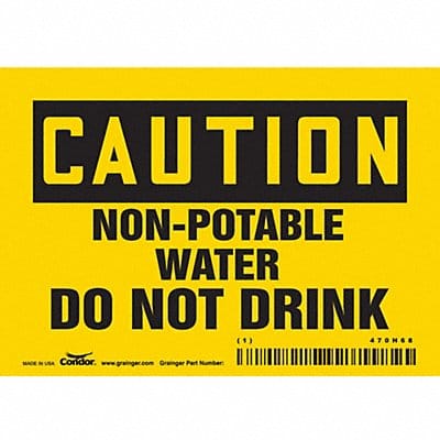 Safety Sign 3 1/2 inx5 in Vinyl