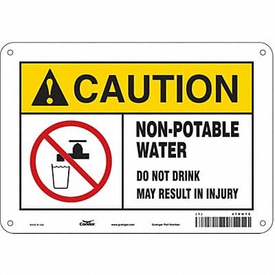 Safety Sign 7 in x 10 in Polyethylene