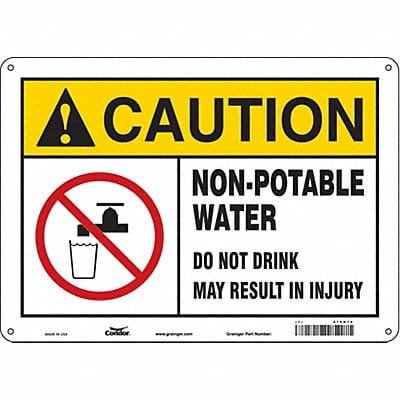 Safety Sign 10 in x 14 in Polyethylene