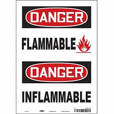 Safety Sign 14 in x 10 in Vinyl