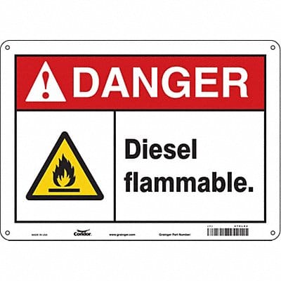 Safety Sign 10 inx14 in Aluminum