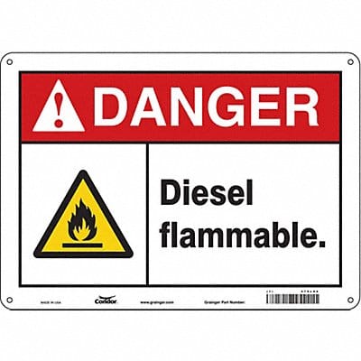 Safety Sign 10 inx14 in Polyethylene