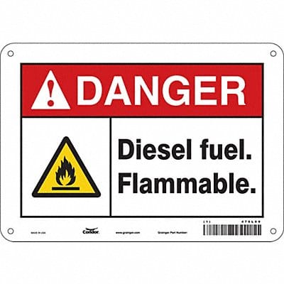 Safety Sign 7 in x 10 in Aluminum