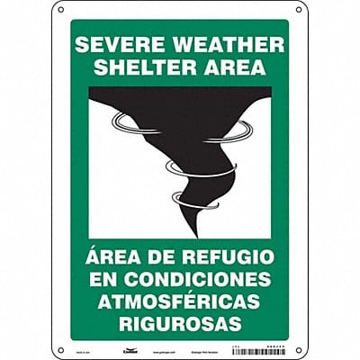 Safety Sign 14 in x 10 in Aluminum