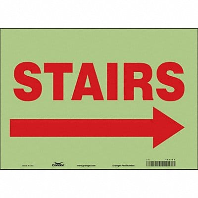 Safety Sign 10 in x 14 in Glow Vinyl