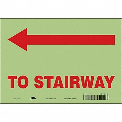 Safety Sign 7 in x 10 in Glow Vinyl