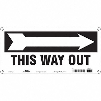 Safety Sign 6 1/2in x 14in Polyethylene