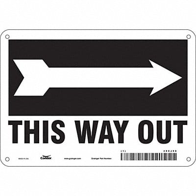 Safety Sign 7 in x 10 in Aluminum
