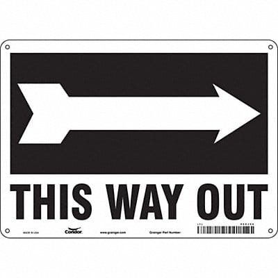 Safety Sign 10 in x 14 in Polyethylene