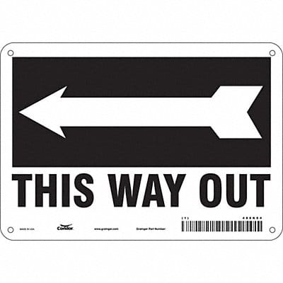 Safety Sign 7 in x 10 in Polyethylene