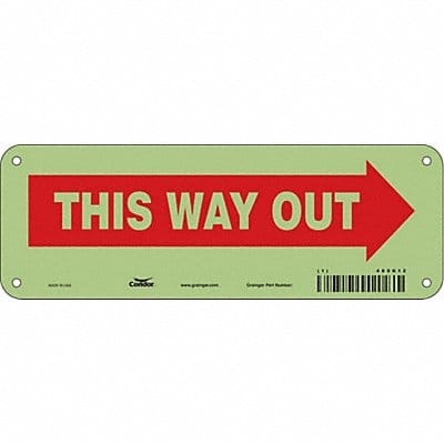 Safety Sign 3 1/2in x 10in Polyethylene