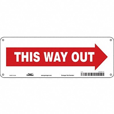 J7058 Safety Sign 5 in x 14 in Polyethylene