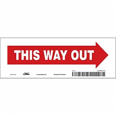 J7058 Safety Sign 3 1/2 in x 10 in Vinyl