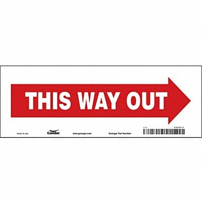 J7058 Safety Sign 5 in x 14 in Vinyl