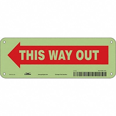 Safety Sign 3 1/2in x 10in Polyethylene