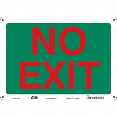 Safety Sign 10 in x 14 in Polyethylene