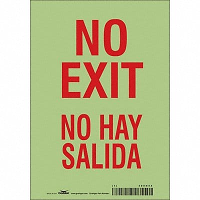 Safety Sign 10 in x 7 in Glow Vinyl