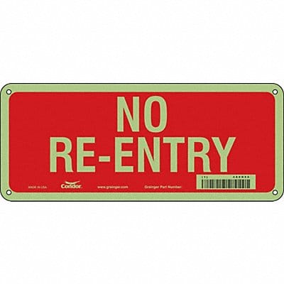 Safety Sign 5 in x 12 in Aluminum