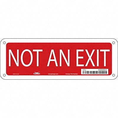 Safety Sign 3 1/2 in x 10 in Aluminum