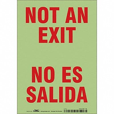 Safety Sign 10 in x 7 in Glow Vinyl