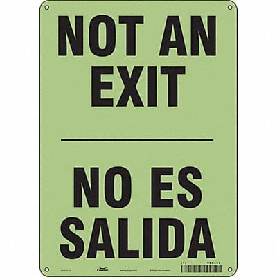 Safety Sign 14 in x 10 in Polyethylene