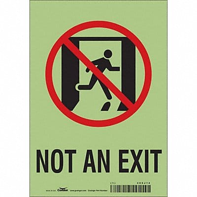 Safety Sign 10 in x 7 in Glow Vinyl