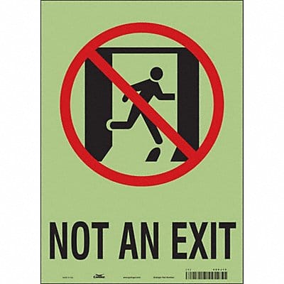 Safety Sign 14 in x 10 in Glow Vinyl