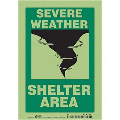 K1737 Safety Sign 10 in x 7 in Glow Vinyl